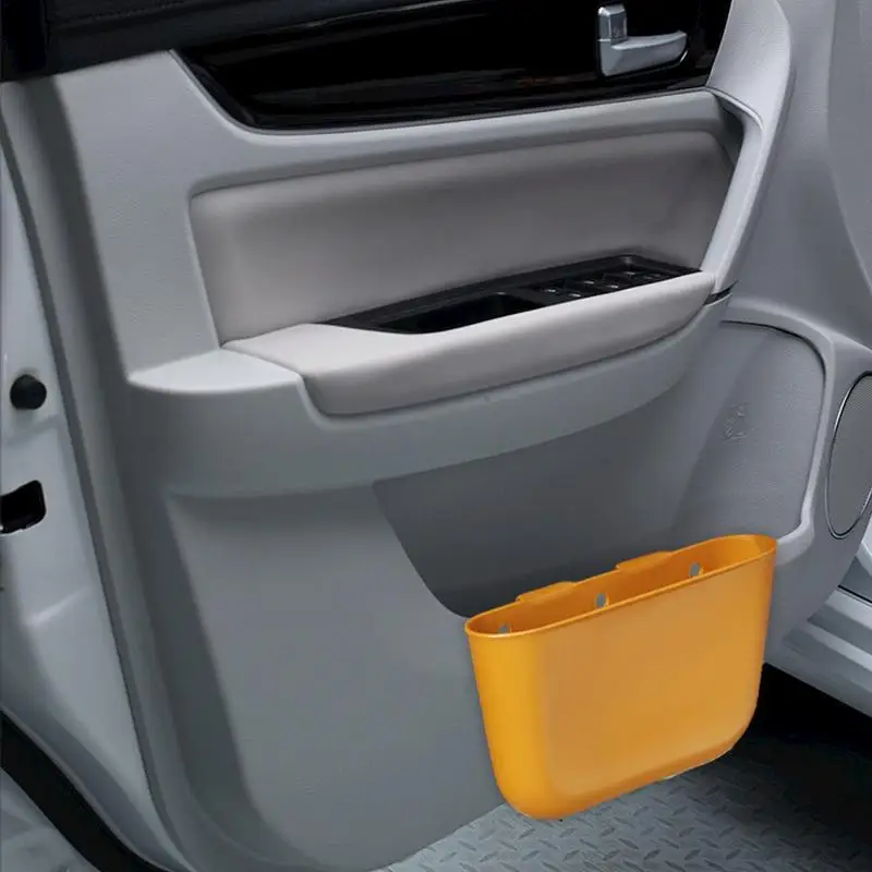Car Garbage Bin Universal Small Rubbish Container Box Car Wastebasket Interior Accessories For SUV RV Mini Van Truck Sports
