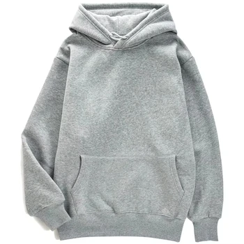 2025 New Arrivals High-quality Pure Cotton Men's and Women's Sports Fashion New Plain Four-season Wear Casual Hoodie Sweater 1