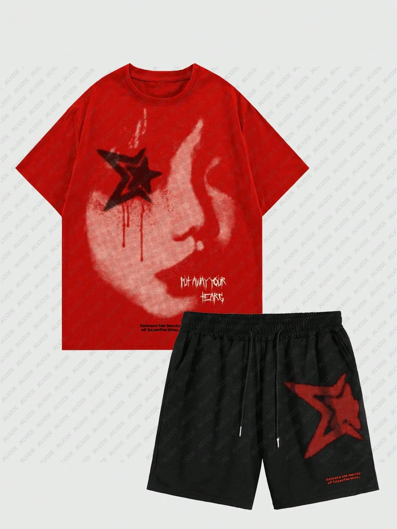      Y2K ҳ   μ O  ª Ҹ ĳ־ Ƽ Drawstring 㸮 ݹ ǻ