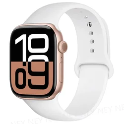 Silicone Sport Band for Smartwatches - Versatile and Comfortable Bracelet (9 White)