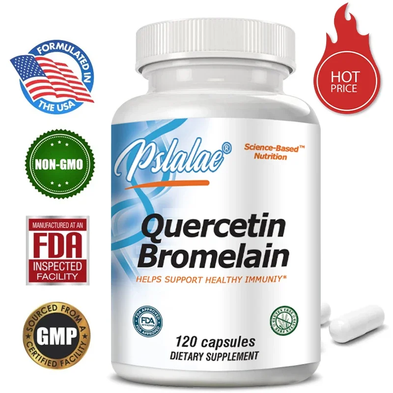 

Quercetin Bromelain Supports The Heart, Joints and Respiratory Systems and Supports Healthy Immune Function in Men and Women