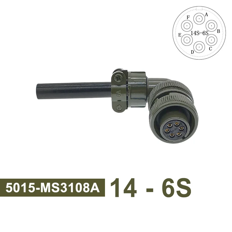 MS3106A14S-7S Industrial Circular Connector - MIL-DTL-5015 3 Pin Female 3 thumbnail image
