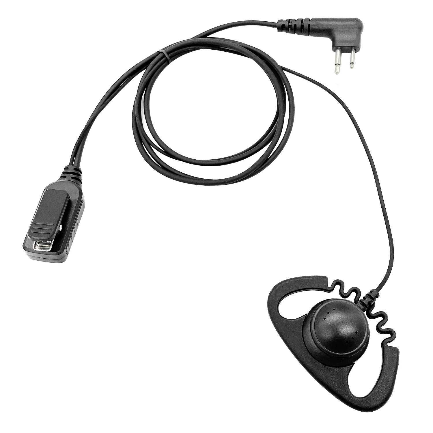 PTT MIC D Shape Earpiece Headset for MotorolaGP300, GP308,GP280,GP88,GP68,CP100, Walkie Talkie, Ham Radio, Hf Transceiver, Handy