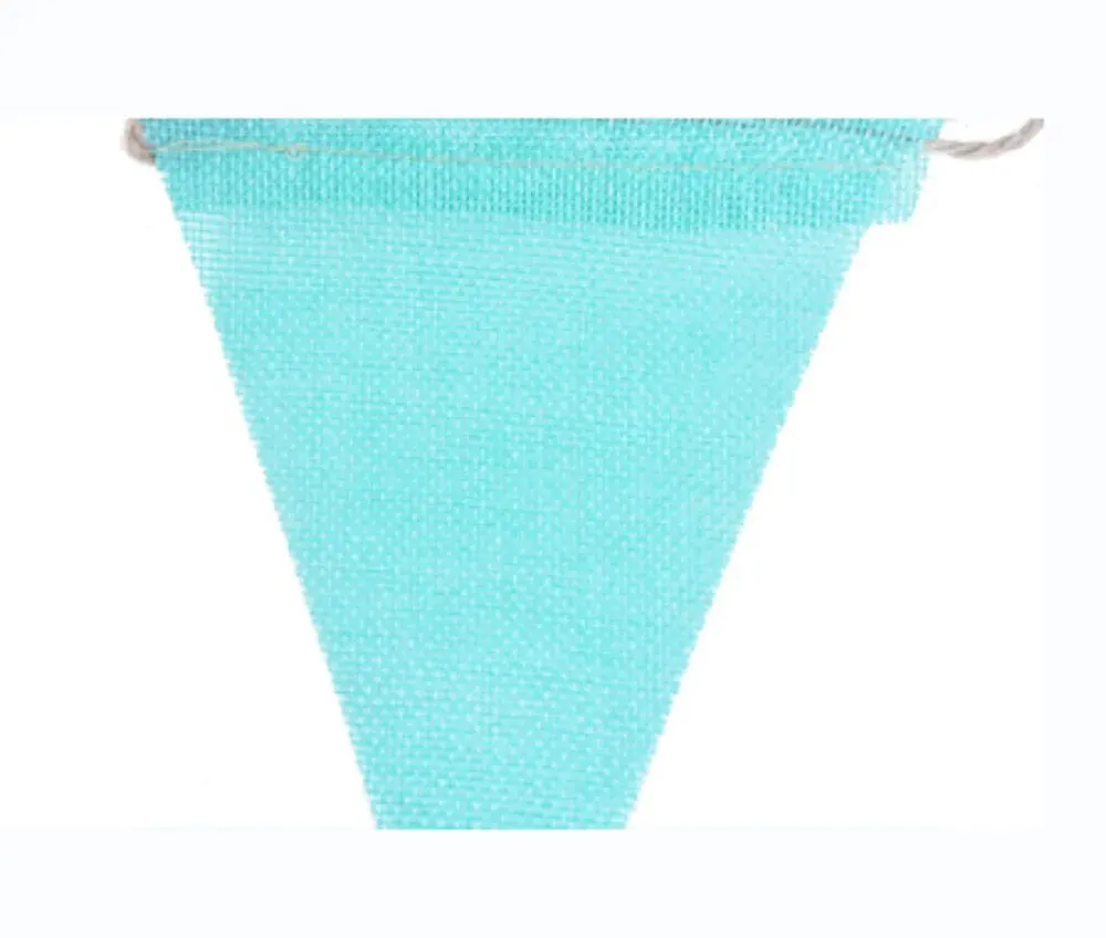 Triangular Flags Linen 6 Colors 12 Pieces for European Wedding Party