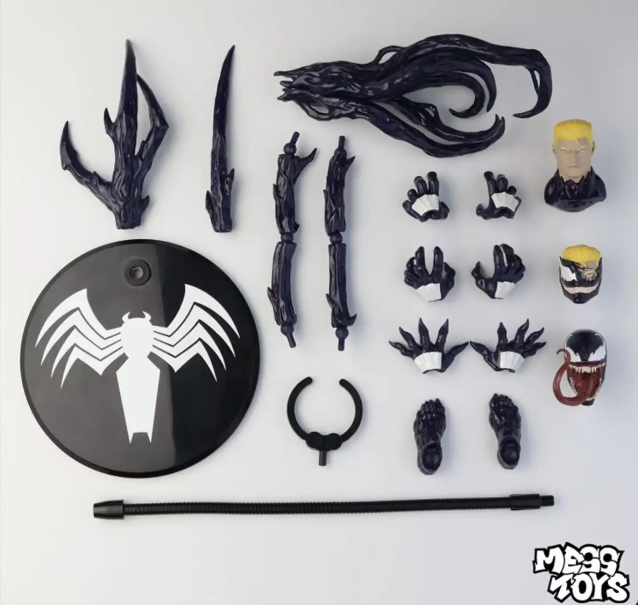 NEW Mess Toys Venom Spider Man Lethal Neighbor Symbiotic Black Suit Messtoys Spiderman Anime Action Figure Model Doll Gifts Toys