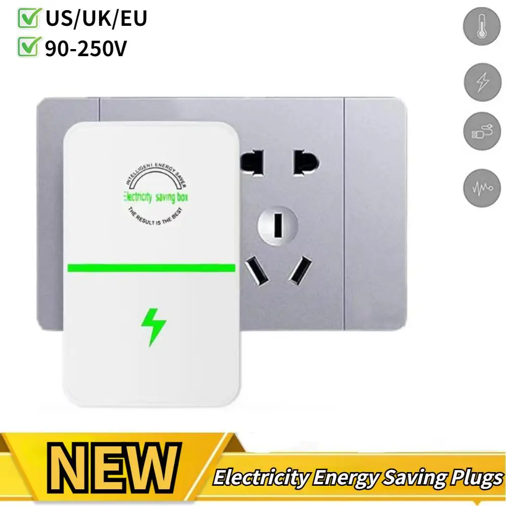 Electricity Energy Saving Plugs Professional Power Saver US/UK/EU 90-250V Household Office Energy Saving Plugs Voltage Regulator