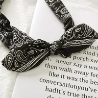 Bandeau Élastique à Nœud Croisé Imprimé Doux et Solide, Vintage pour Femme, Turban, Bandana de Style Boho, Accessoires de Cheveux pour Fille, Nouvelle Collection 5