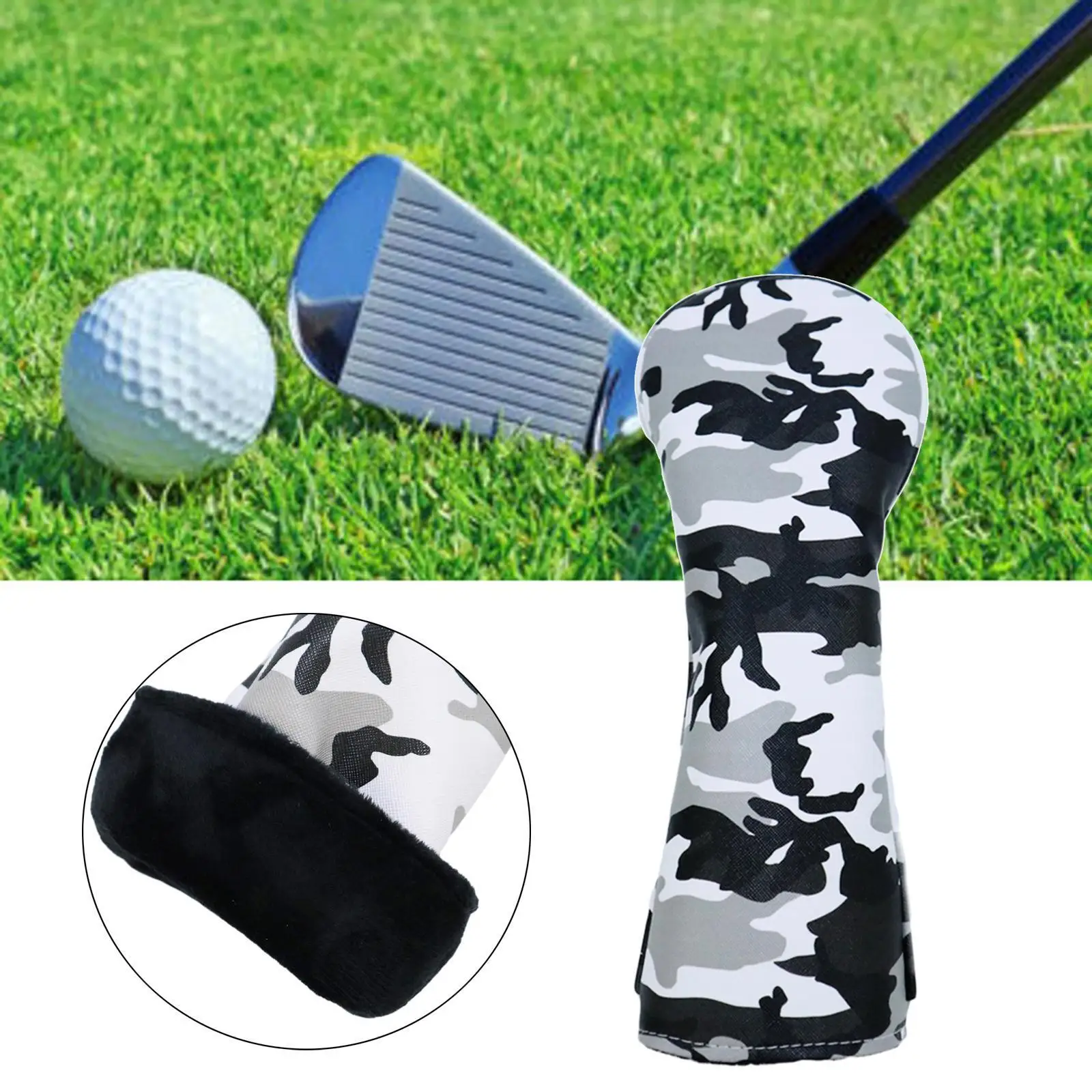 

Golf Head Covers Driver Fairway Wood Hybrid Cover with Number Tag Fairway