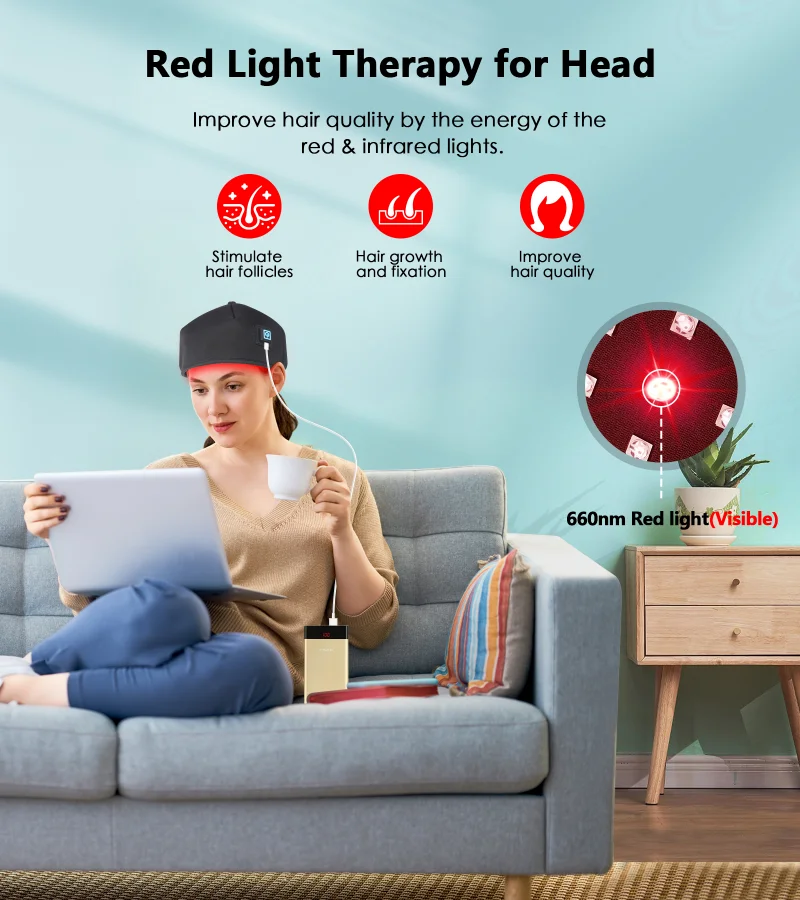 Astarexin Red Light Therapy Device Hat For Hair Growth Cap Prevant Loss Head Massager Infrared Light Relaxation Scalp LED 660nm hair growth serum,hair growth spray,hair growth cream