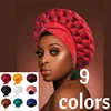 Exaggerated Braids Turban Cap African Sequin Head Wrap Diamonds Nigeria Auto Gele Headtie Wedding Party Headwear Muslim Hijab 1