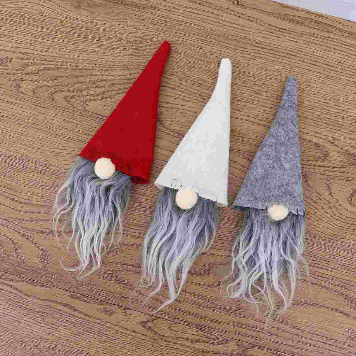 

3 Pcs Bottle Cover Xmas Party Ornament Christmas Decorations for Caps Bottles