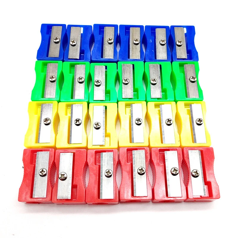 10-20PCS 멀티 컬러 모듬 휴대용 연필깎이 내구성이 뛰어난 플라스틱 쉬운 그립감 사무실 학교 책상 문구류에 이상적 ZYF