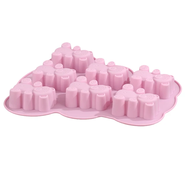 3D Lovely Bear Cake Mold Animal Cookie Silicone Mould For Chocolate Candy Kitchen Fondant Supplies Cupcake Topper Decorating 6