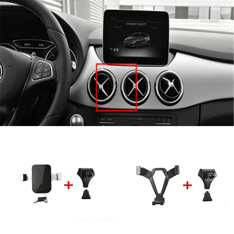 

1Lot Plastic Material For 2012-2019 Mercedes-Benz W246 B180 B200 Gravity Linkage Special Car Moblie Phone Holder Mount