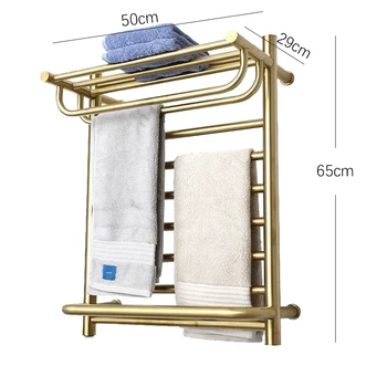 ราวแขวนผ้าเช็ดตัวไฟฟ้าติดผนัง OXG ราวแขวนผ้าเช็ดตัวแบบให้ความร้อนในห้องน้ำ เครื่องอบผ้าเช็ดตัวพร้อมราวแขวนผ้าเช็ดตัวแบบให้ความร้อนด้านบน 2