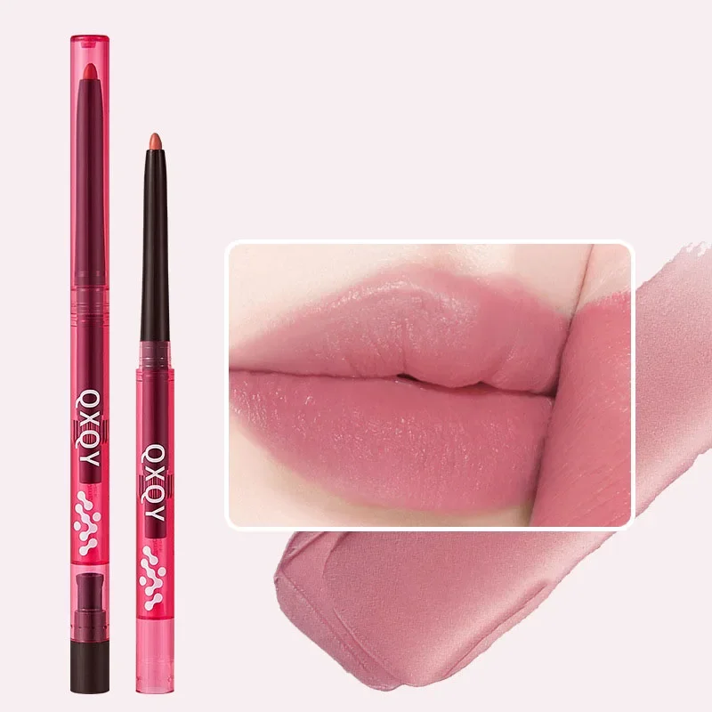 2 Colors Lip Liner Waterproof Matte Lipstick Pencil Contour Lips Makeup Nude Peach Pink Lip Liner Pencil Brown Lipliner Cosmetic 3