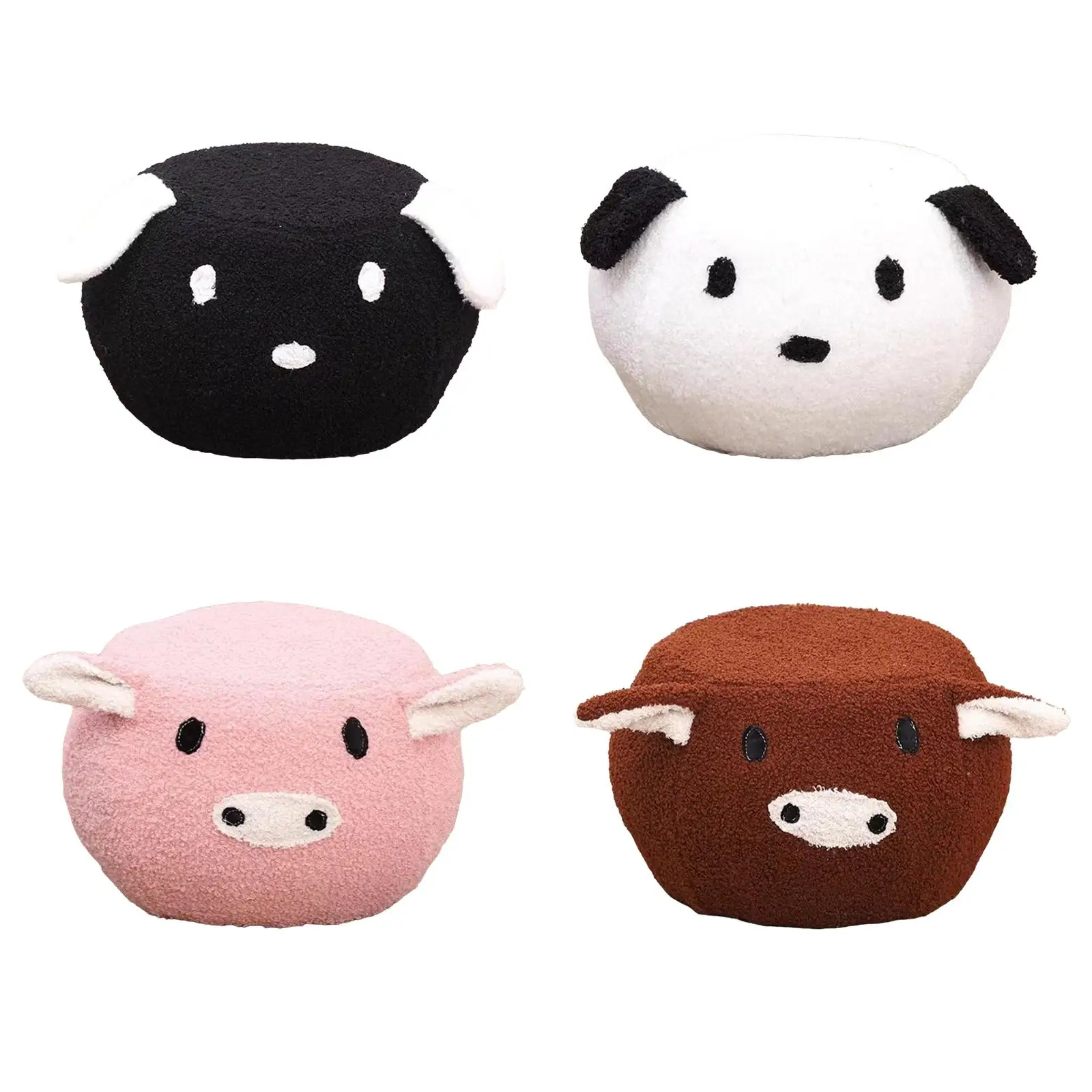 

Animal Footstool Shoes Changing with Padded Seat for Living Room Office Kids