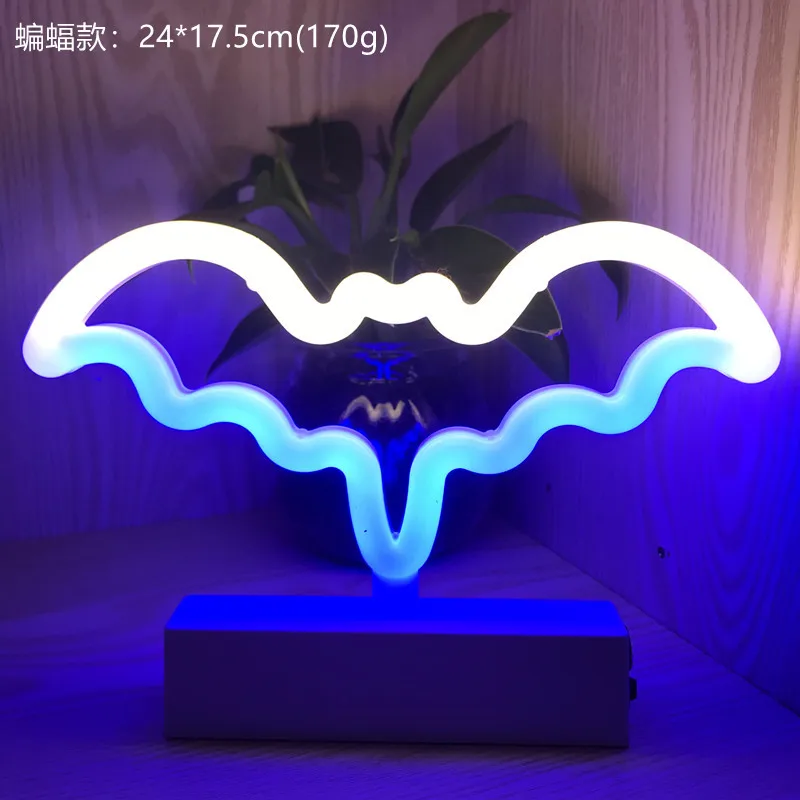 Insegna Al Neon Ghost USB Dimmerabile a Parete con Design Unico, Luce LED Morbida per Camera da Letto, Sala Giochi, Materiale Acrilico ABS, Luce LED di Halloween per Decorazioni