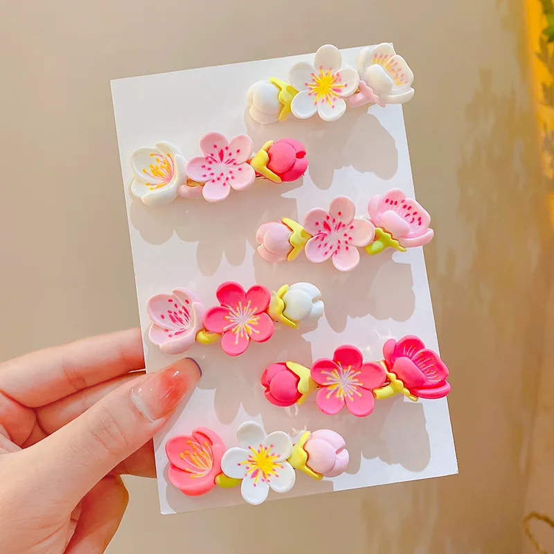 Small Flowers Hair Clips Baby Girls Cute Hair Accessories Children Hair Grips Kids Hair Wear Barrettes Toddler Hairpins Headwear