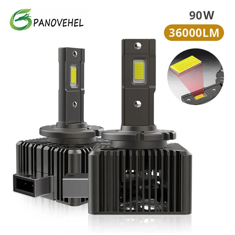

Светодиодные лампы PANOVEHEL D1S, 36000LM D2S D2R D3S D4S D4R D5S D8S, светодиодсветодиодный лампы для автомобильных фар Canbus Turbo, светодиодные лампы 90 Вт 6000K Plug & Play