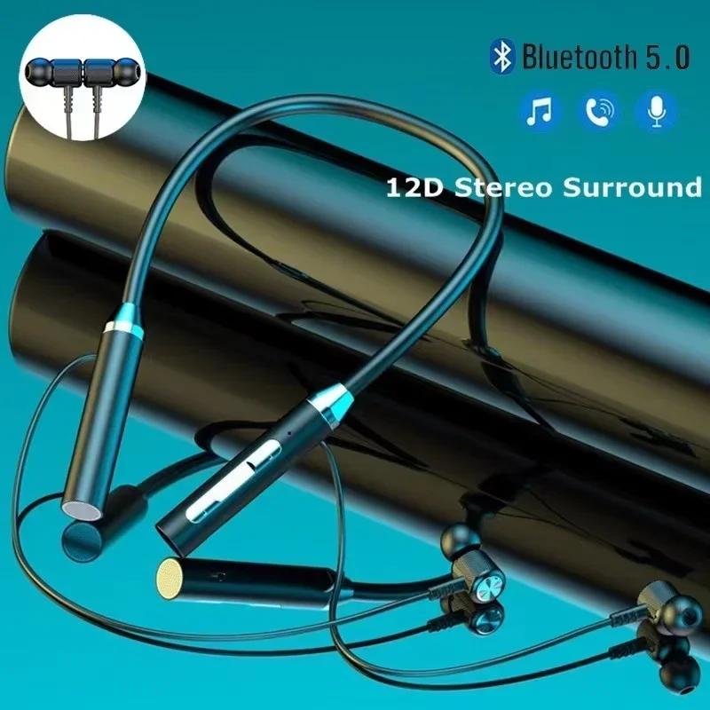 Description Picture 2 of itemK58 Wireless Headphones Bluetooth Neckband Magnetic Earphones Sport Running Earbuds Waterproof Bluetooth 5.0 Headset With Mic