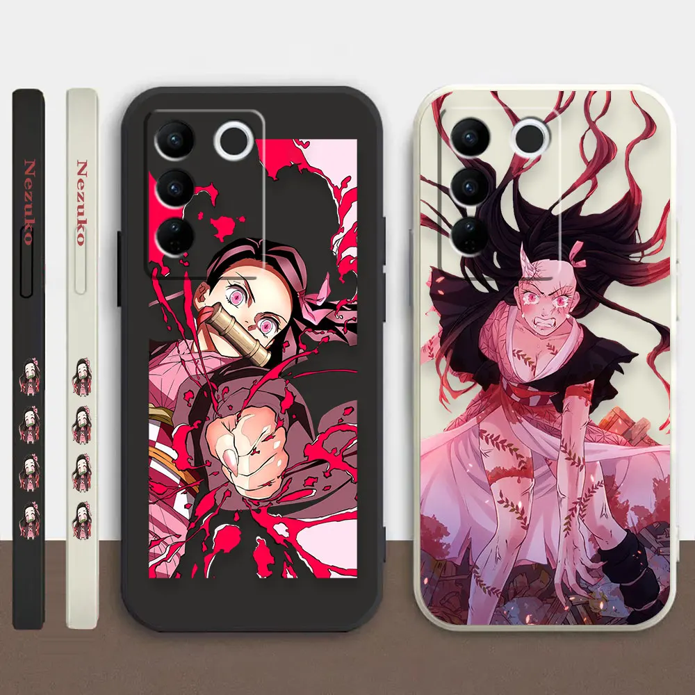 

Case For VIVO S1 S5 S6 S7 S9 S9E S10 S12 S15 S16 S16E V19 V20 V21 V23 V25 V27 PRO 5G Case Funda Cqoue Shell Demon Slayer Nezuko