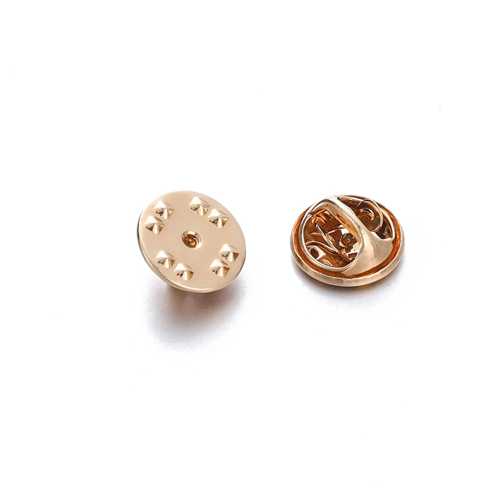 10 teile/los Metall Brosche Pin Zurück Squeeze Abzeichen Halter Schmetterling Verschluss Kupplung Pflege Kappe Für DIY Schmuck Machen Handwerk – Detail 2