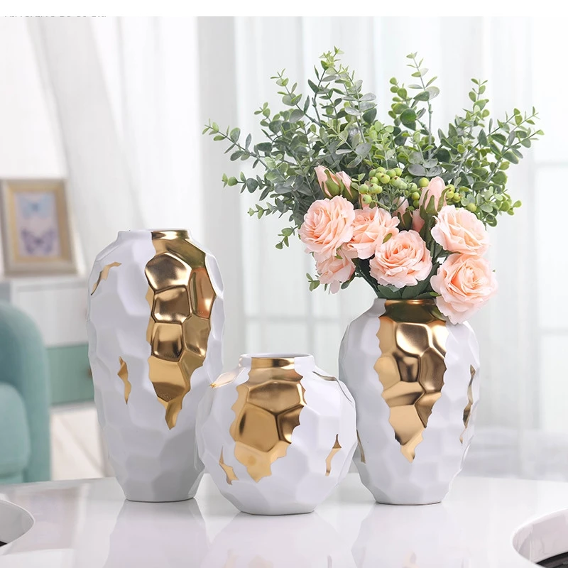 

Скандинавская ваза для украшения дома, цветочный горшок, белая фарфоровая Цветочная композиция, аксессуары, Современная гостиная, предметы интерьера, поделки