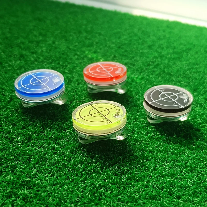 4pc Golf Slope Putting Level Reading Ball Marker & Hat Clip Outdoor Golfing Sports Training Tool-Six Colors, Gift For Golfers