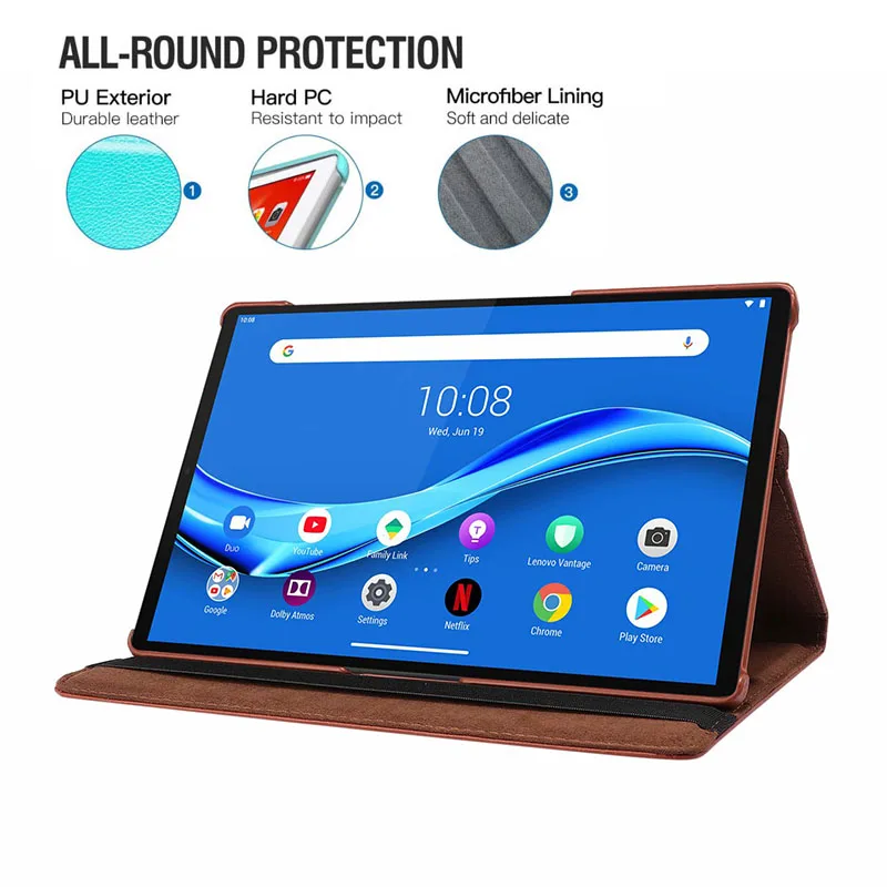 Armour Shockproof Rotating Leather TPU Case For Samsung Tab S5E T720 T725 Shokproof Stand PU Cover For Galaxy Tab T583 T585 2019