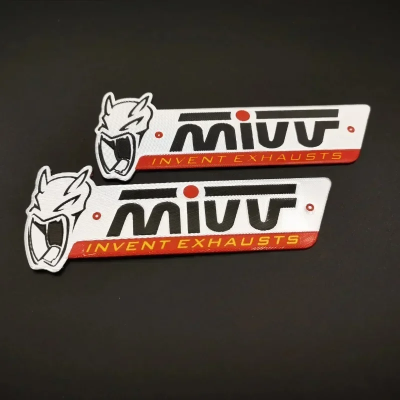 3D Aluminum Heat-Resistant Motorcycle Sticker Exhaust Pipe Decal For MIVV Motocross Motorbike Moto Durable Design 2PCS