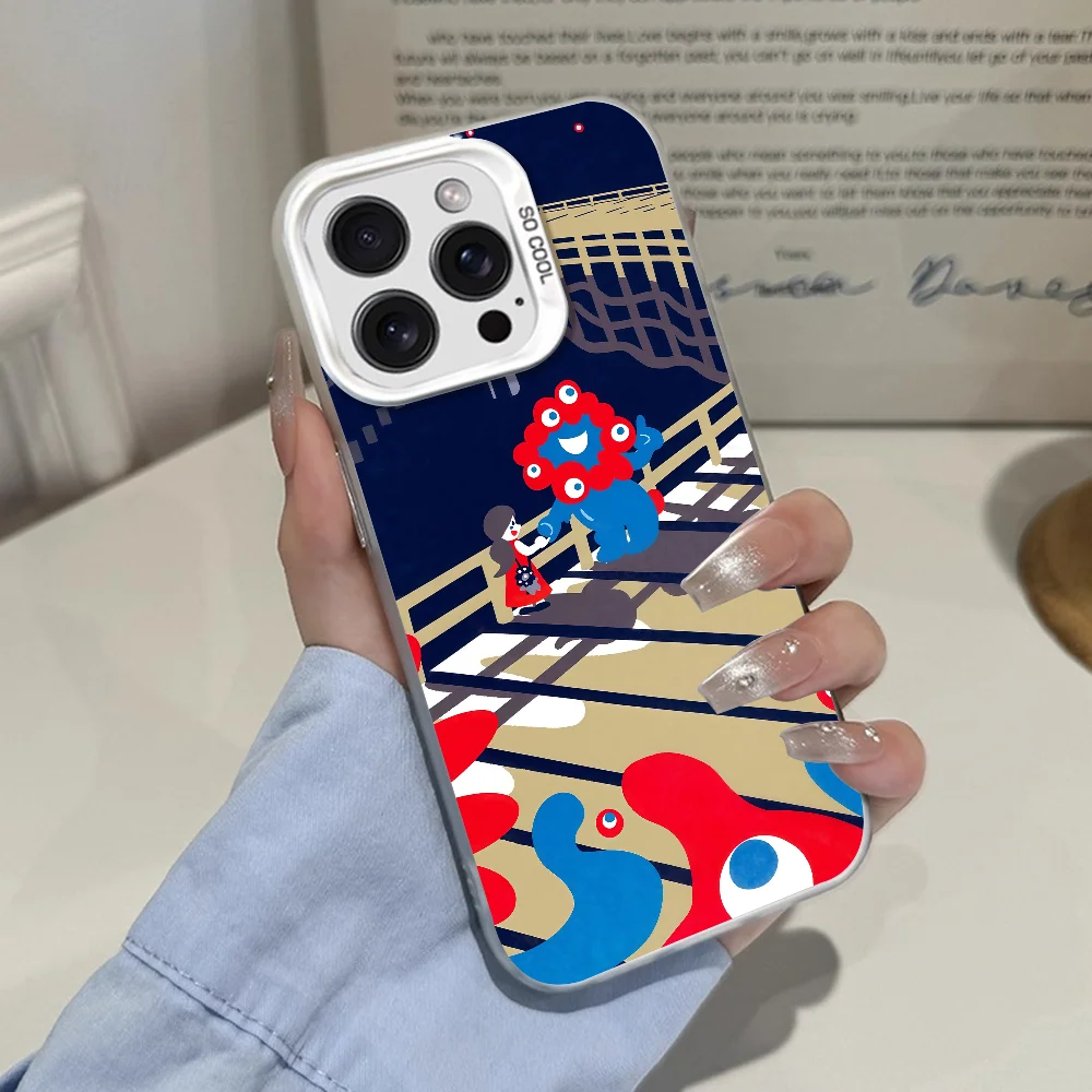 Colorful Cartoon Character Protective Phone Case - Durable IMD Design Cover