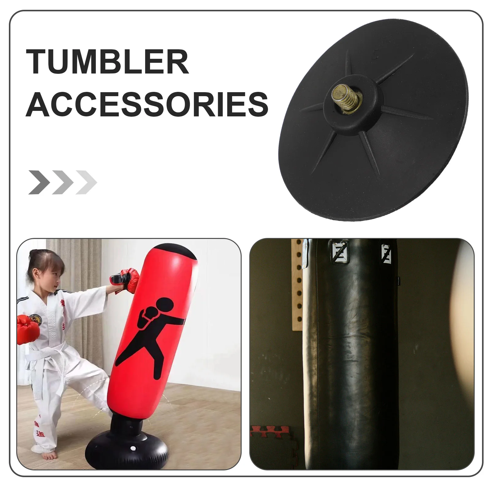 6 Pcs Sandbag Sucker Boxing Chain Double End Punching Desktop Barn Door Stopper for Track Bumpers Walls