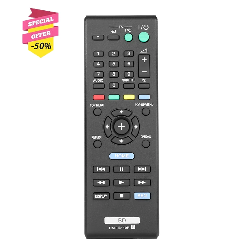 

RMT-B119P Remote Control For Sony Blu ray Disc Player BDP-S185 BDP-S190 BDP-S390 BDP-S490 BDP-S590 BDP-BX510 BDP-S1100 BDP-S3100