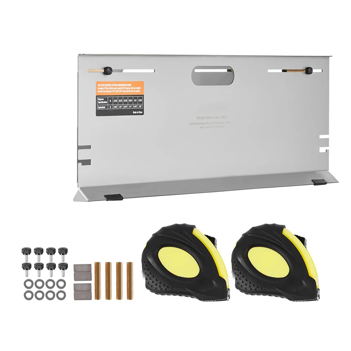 SEMOIC Wheel Alignment Tool Alignment Tool Toe Plates with 2 Measuring Tapes Toe Angle Measurement Plate
