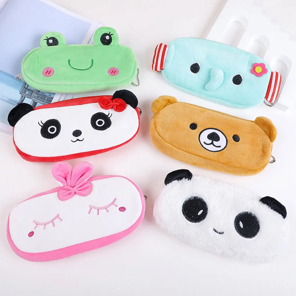 

Cute Panda Pencil Case Wide Application Soft And Sturdy Washable Polyester Cartoon Panda Pencil Case