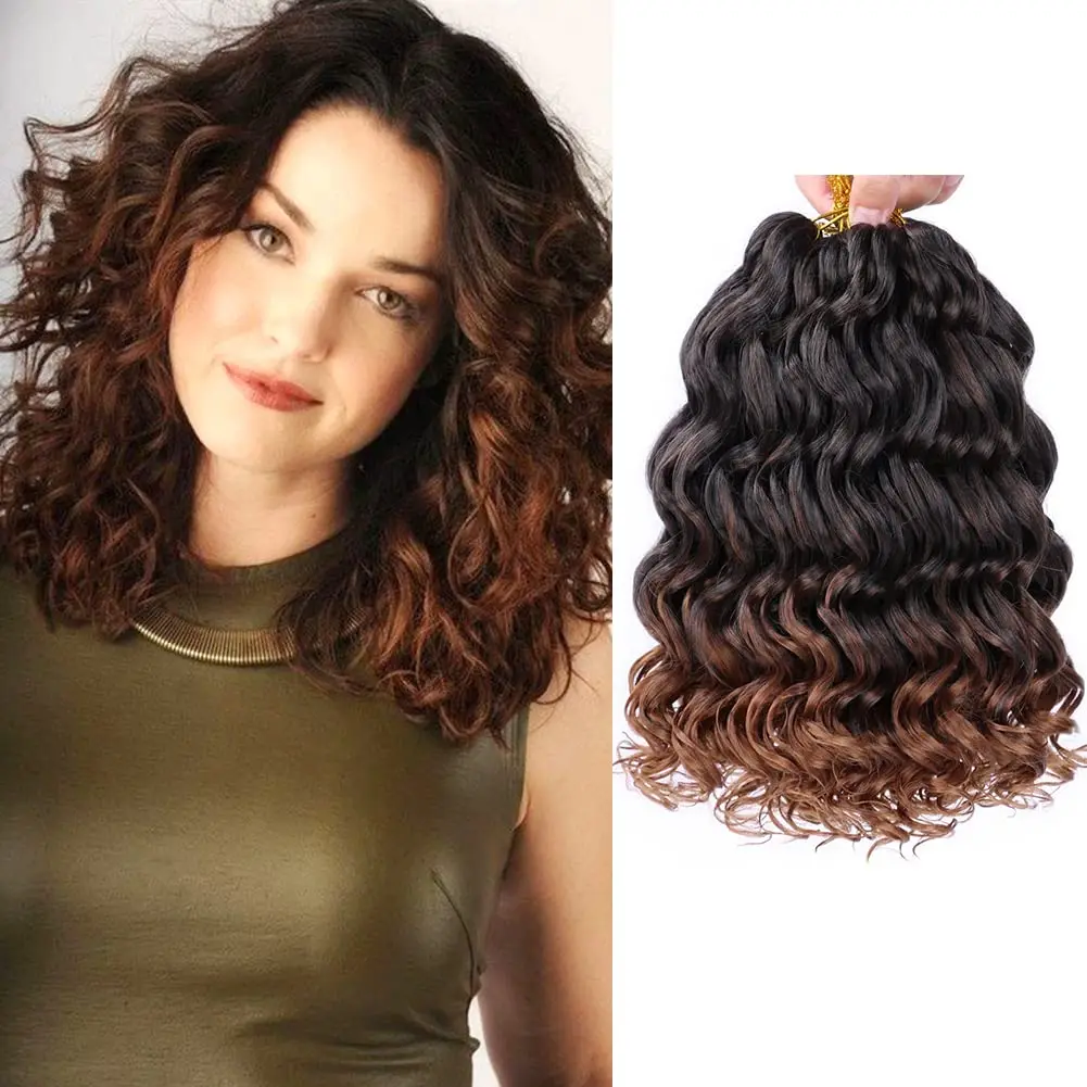 14 inch deep wave hair best sale