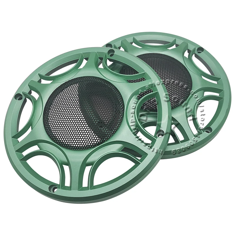 6.5インチスピーカーグリルカバーオーディオ装飾サークルメタル