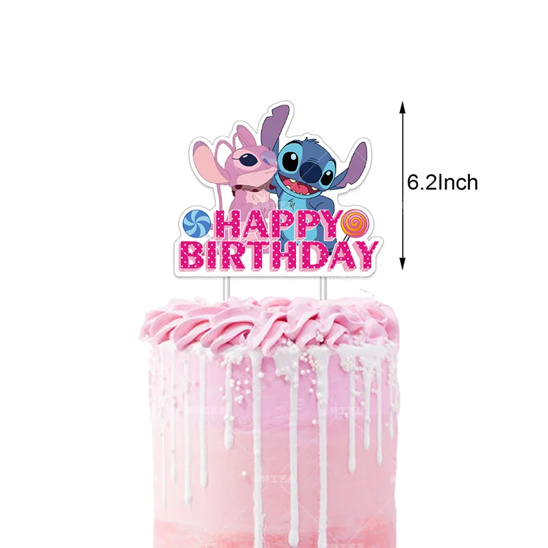 Lilo Stitch Birthday Decoration  Lilo Stitch Cake Decorations - Disney  Glitter Paper - Aliexpress