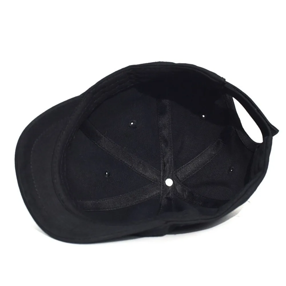 Lässige Baseballkappe mit kurzer Krempe, verstellbar, Nylon, Dad-Hat, Baumwolle, Klettverschluss, Sonnenschutz, für Herren und Damen – Detail 5