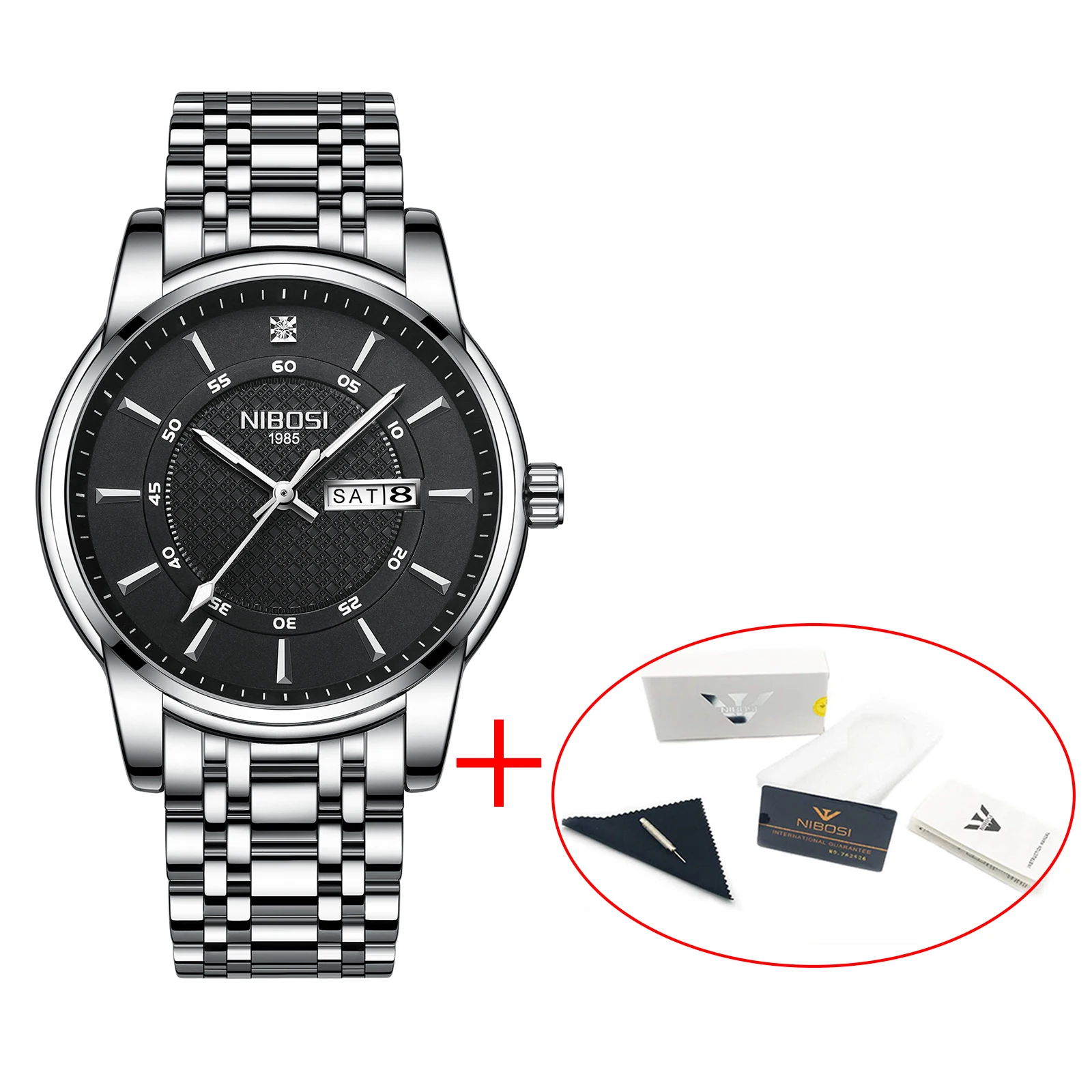 Relogio Masculino NIBOSI Brand Design Men Watch Waterproof Stainless Steel Sports Quartz Watches For Men Relojes Para Hombre 