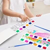 Magic Watercolor Coloring Book for Kids 12 Sheets Graffiti Painting Notebook with Paint Brush Water-Activated Gouache Drawing 6