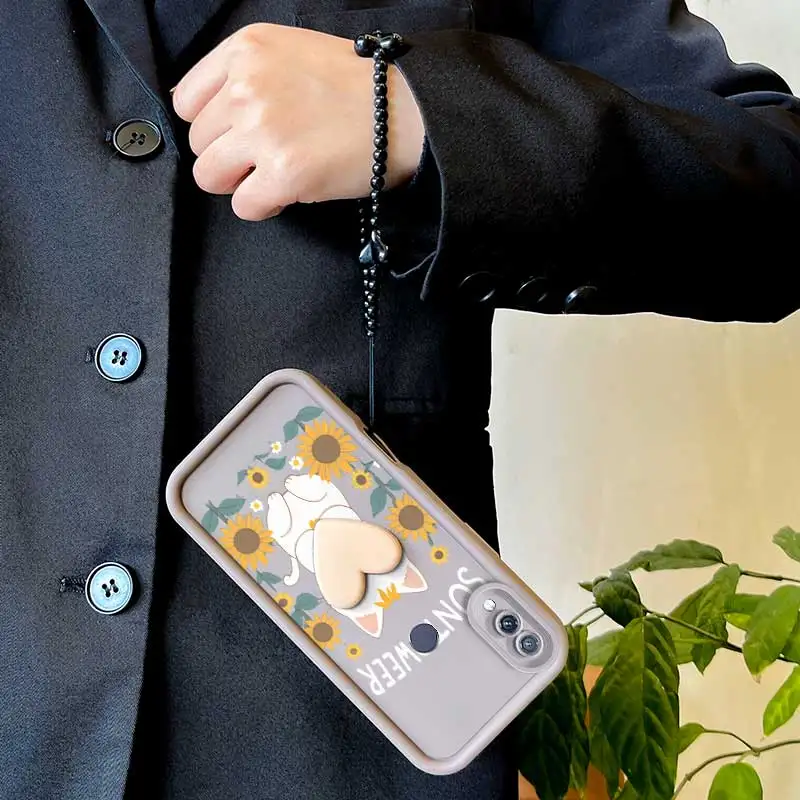 Happy Cat Phone Case Set with Lanyard and Craft Embellishments – 3-Piece Kit