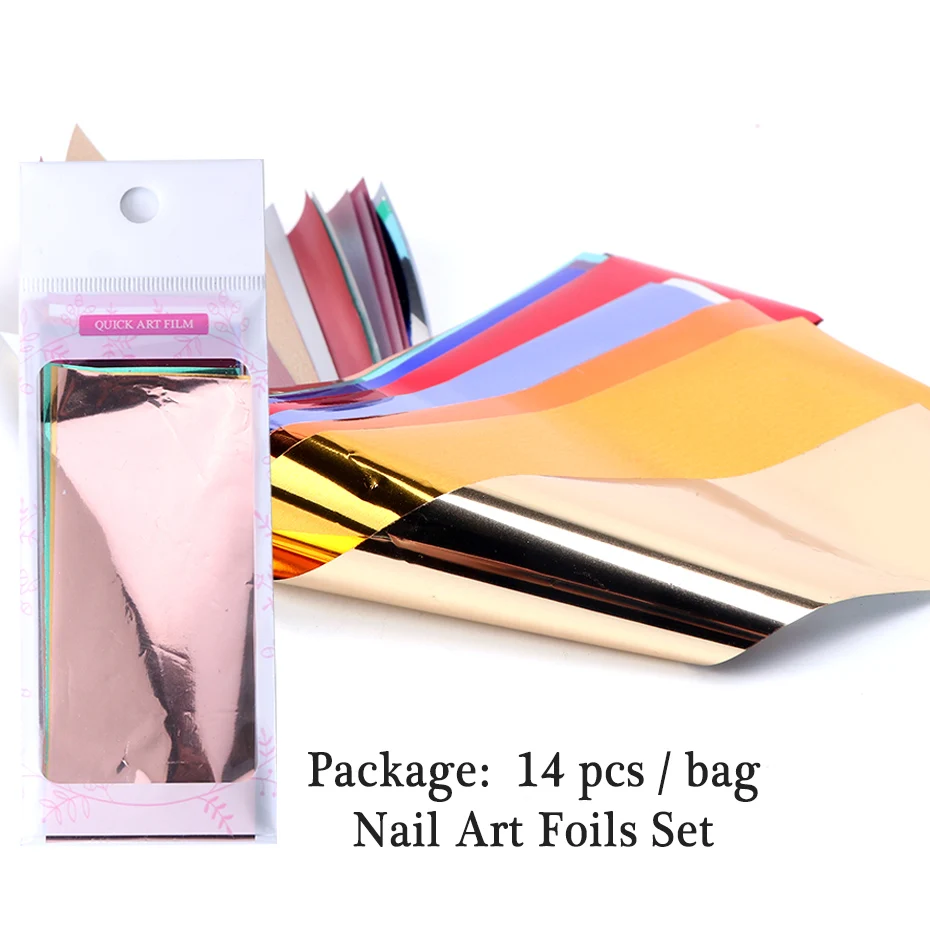 Nail Stickers Metallic Mirror Holographic Nail Art Decoration