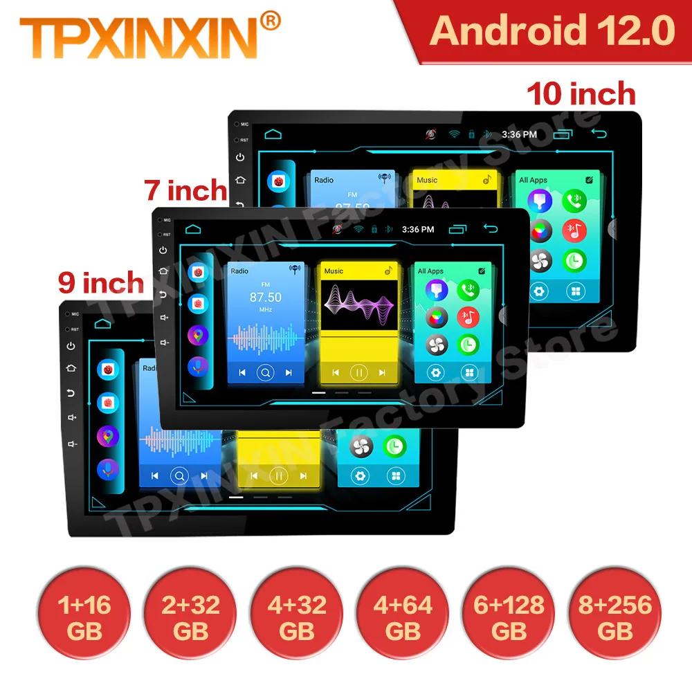 

Автомобильный Универсальный Android 12 для Hyundai Nissan Toyota VW Honda Isuzu экран Автомобильный Радио GPS навигатор плеер стерео головное устройство