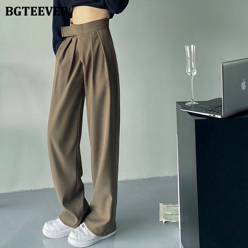 Women Pants 2023 Wide Leg High Waisted Summer Autumn With Pockets  Lightweight High Waisted Adjustable Trousers Women's Pants - AliExpress