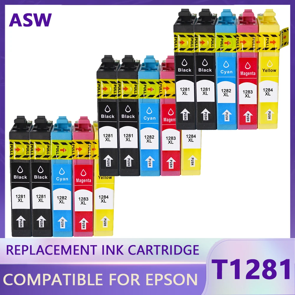 

15PK T1281 T1282 T1283 T1284 Ink cartridge Compatible for EPSON stylus S22 SX130 SX125 SX235W SX435W SX425W BX305F BX305FW