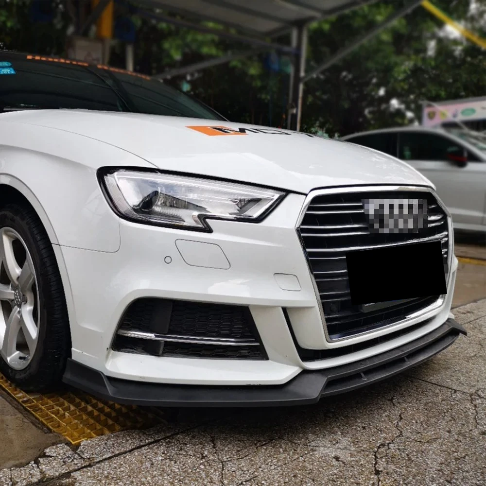 아우디 A3 S3 8V 2016 2017 2018 2019 앞 범퍼 립 스플리터 스포일러 디퓨저 레이싱 외부 수정 액세서리 BodyKits