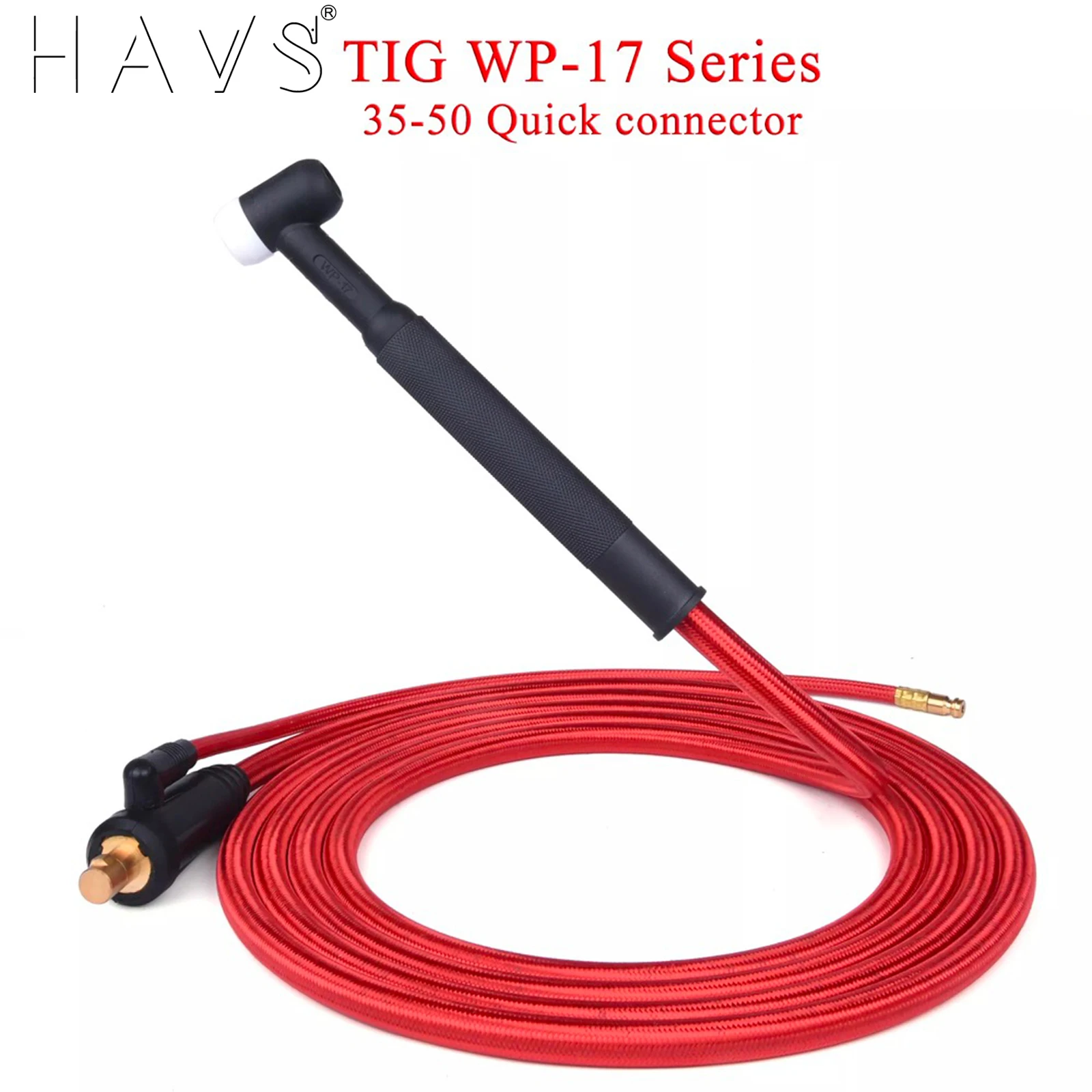 4M/13Ft 7.8M/25.6Ft Wp17 Torcia Per Saldatura Tig Cavi Per Tubi Flessibili Integrati Gaselettrici 5/8 Unf Quick 35-50 Euro Connector