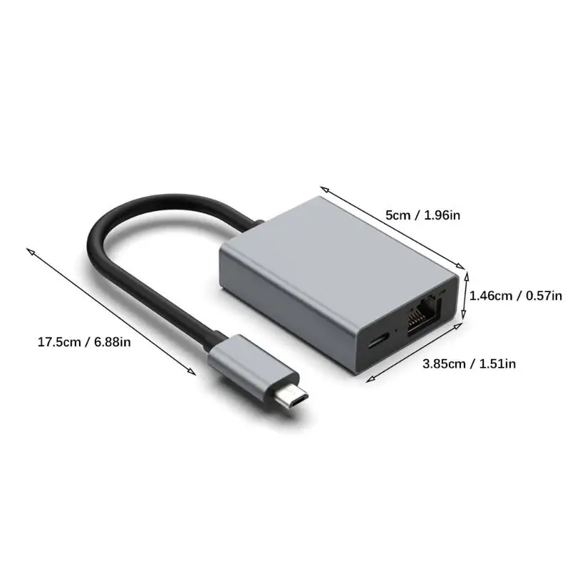 PD100W 빠른 충전 알루미늄 합금 D2RC를 가진 C 형 이중 기능 Ethenet Hub